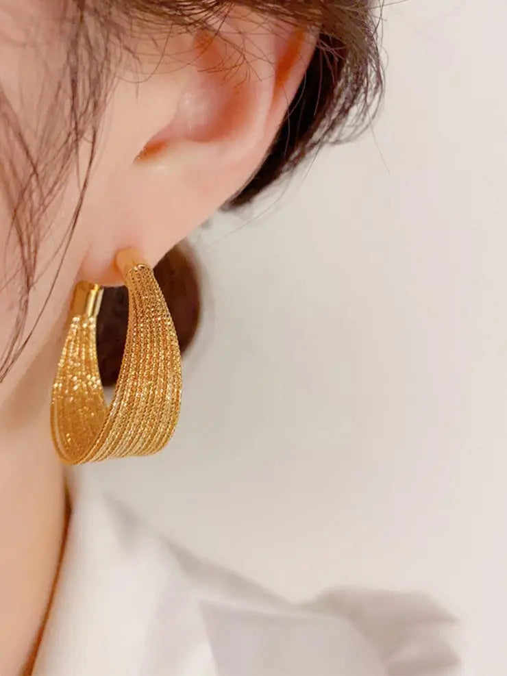 Wedding Multilayer Gold Earrings