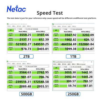 Netac NV3000 M.2 NVMe SSD – PCIe 3.0, Up to 3500MB/s (250GB–2TB)