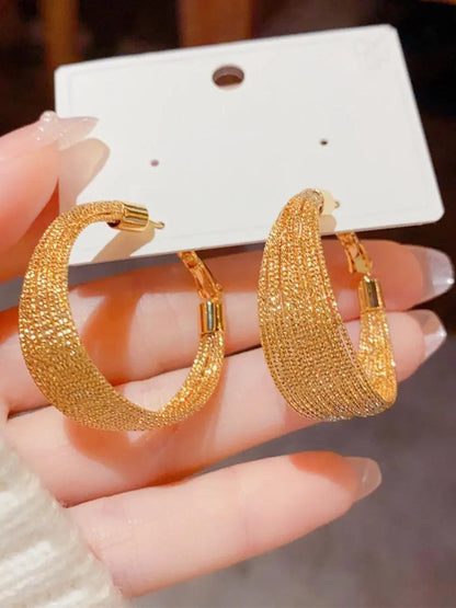 Wedding Multilayer Gold Earrings